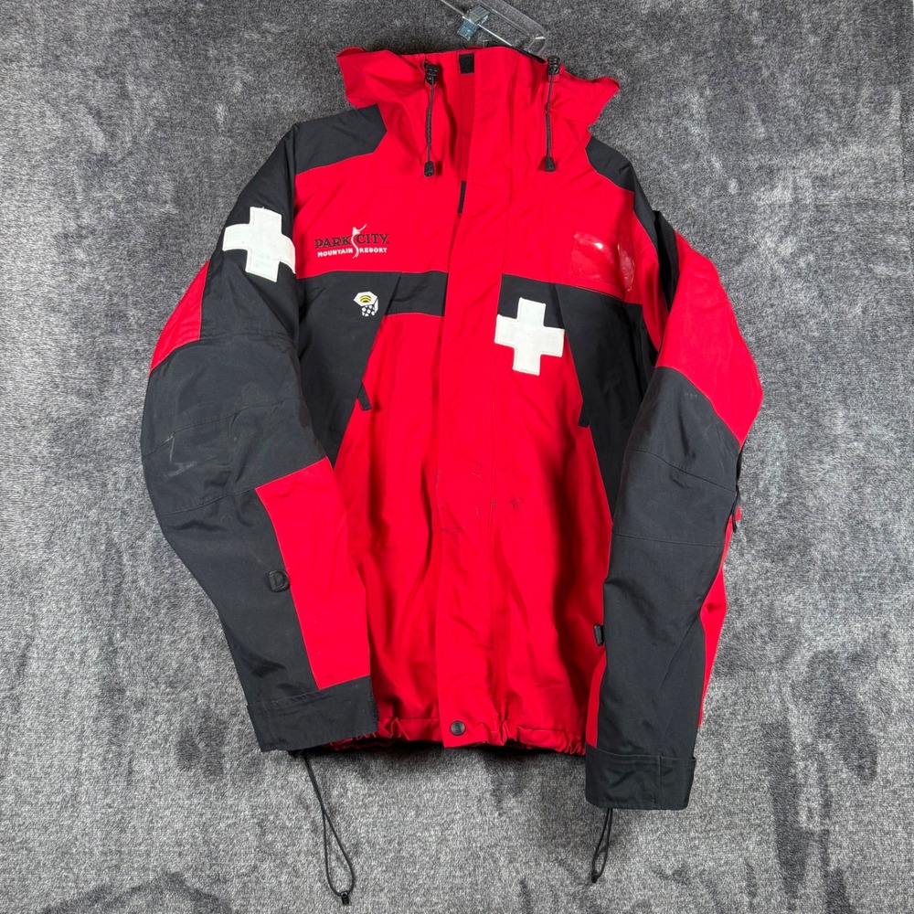 Mountain Hardwear Park City Ski Patrol Gore-Tex XCR Jacket Men's L Red Black